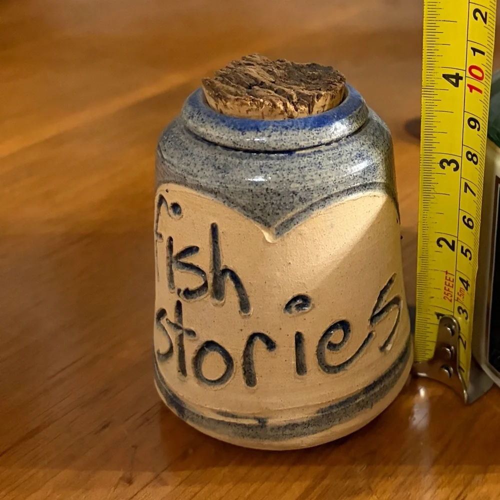 Handcrafted Fish Stories Ceramic Aquarium Ornament - Blue